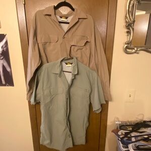 2 men’s REI outdoor shirts medium